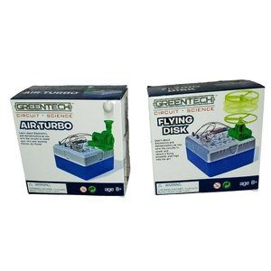 Lot Of 2 Greentech Circuit Science Projects Air Turbo & Flying Disk Kids Home